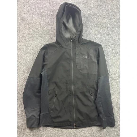 The North Face Softshell‎ Hoodie Mens Small Black Full Zip Jacket