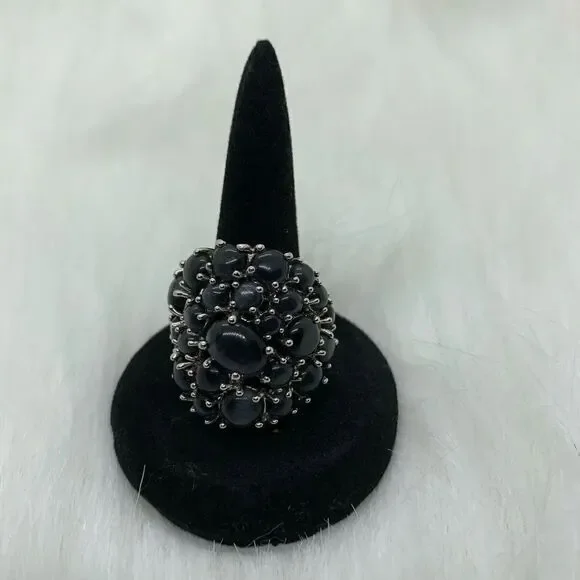 Navy Catseye Stones Ring‎