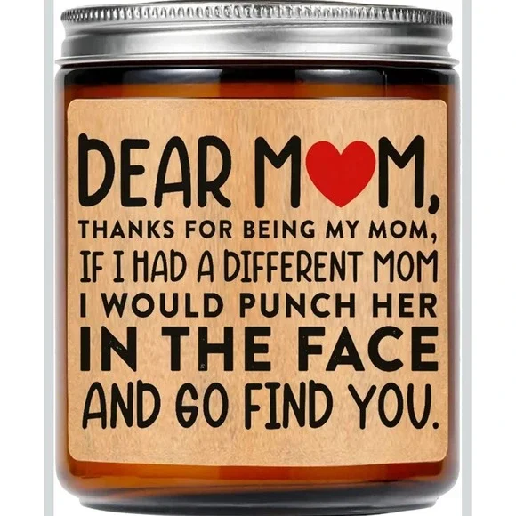 Funny‎ Mom Gift Scented Candle Amber Jar Birthday Mother's Day Christmas ShinyKT