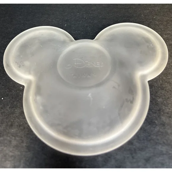 Disney‎ Mickey Mouse Ears Frosted Glass, Wax Candle Holder Taiwan