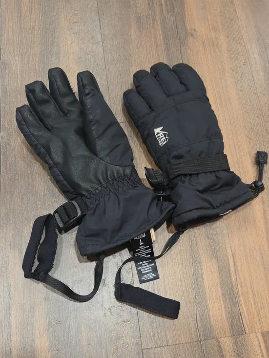 REI Kids Black Insulated Winter Gloves
