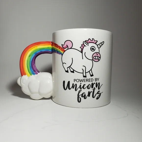 BigMouth Inc. Coffee Mug - “Powered by Unicorn Farts”, Novelty Coffee Mug, 20 oz