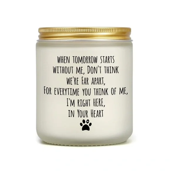 Dog Memorial Gifts for Loss of Dog, Pet Loss Gifts, Sympathy Candle Paw Print