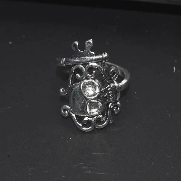 Silver Skull Key Ring