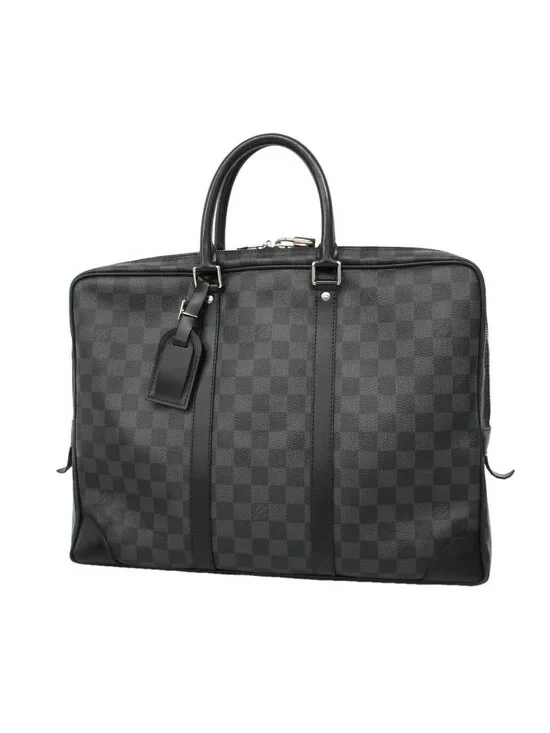Louis Vuitton Business Bag Damier Graphite Porte Documents Voyage Black Gray