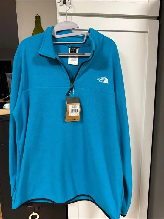 The North Face Men’s Anchor Alkaline Blue Half-Zip Fleece Pullover