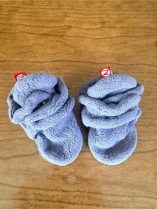 Zutano Light Blue Fleece Mittens for Kids