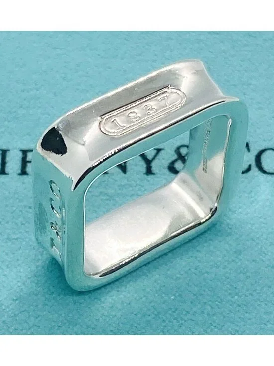 Tiffany & Co Sterling Silve 925 Square 1837 Ring