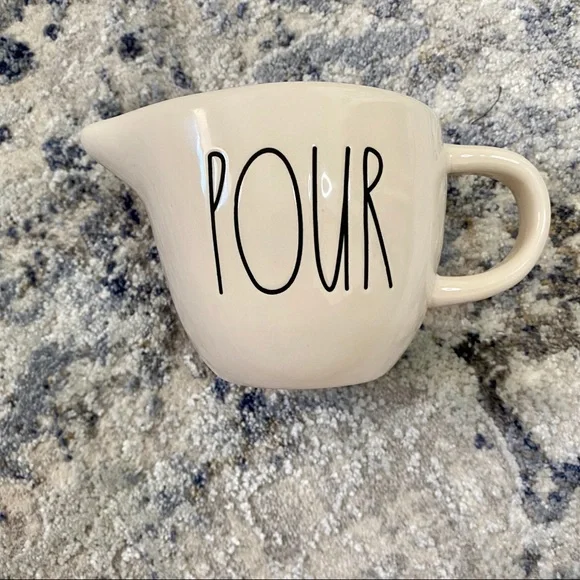 Rae Dunn POUR Pitcher Creamer Artisan Collection by‎ Magenta LL Cream NWOT