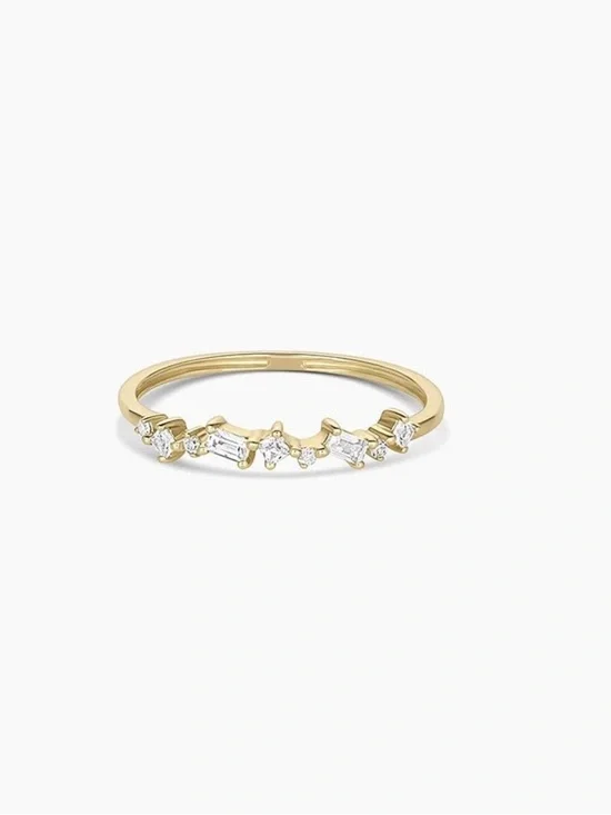 Delicate Gold Starline Ring - Gold