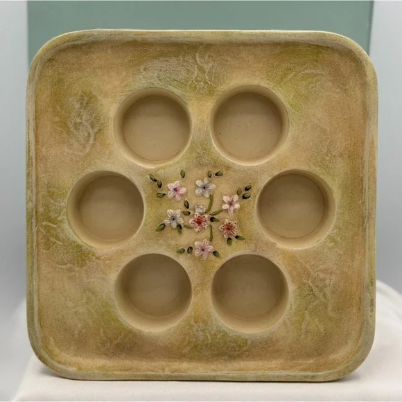 Partylite P8014 Terrace Blossom 3-Wick / Multi Tealight Candle Holder - NEW Open