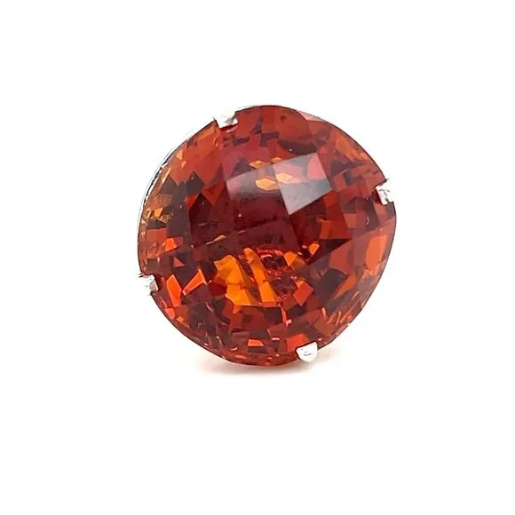 Huge 14K‎ White Gold Citrine Ring