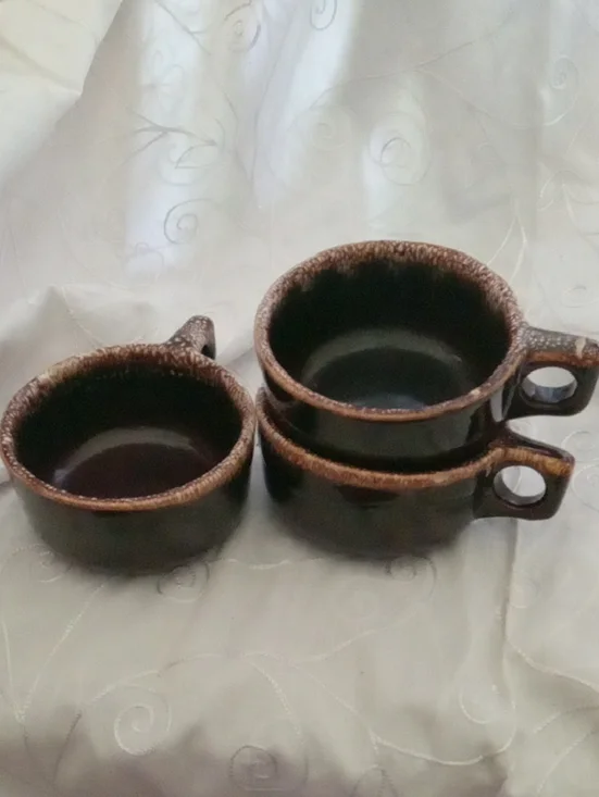 3 Vintage Usa Ovenproof Soup Cups Or Coffee Cups