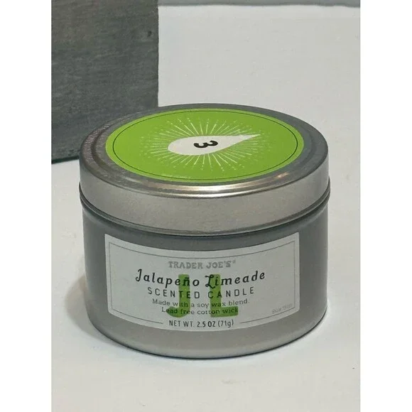 New Trader Joe’s Jalapeño Limeade Soy Blend Scented Candle 2.5 Oz