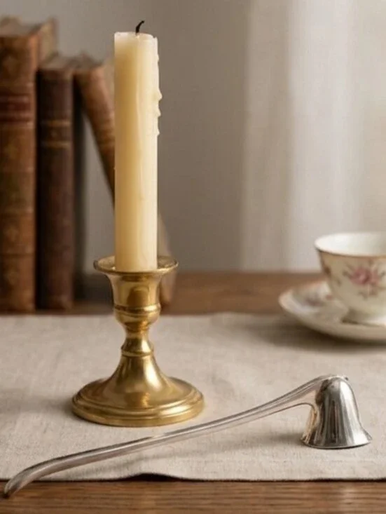 Vintage Silver Plate Candle Snuffer Elegant Long Handle 8