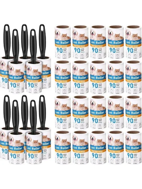 Extra Sticky Lint Rollers for Pet Hair - 2700 Sheets, Portable Remover with 10