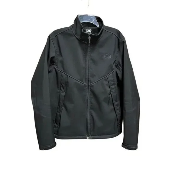 The North Face Men’s Black Fleece Lined Soft Shell Wind Jacket Size Large
