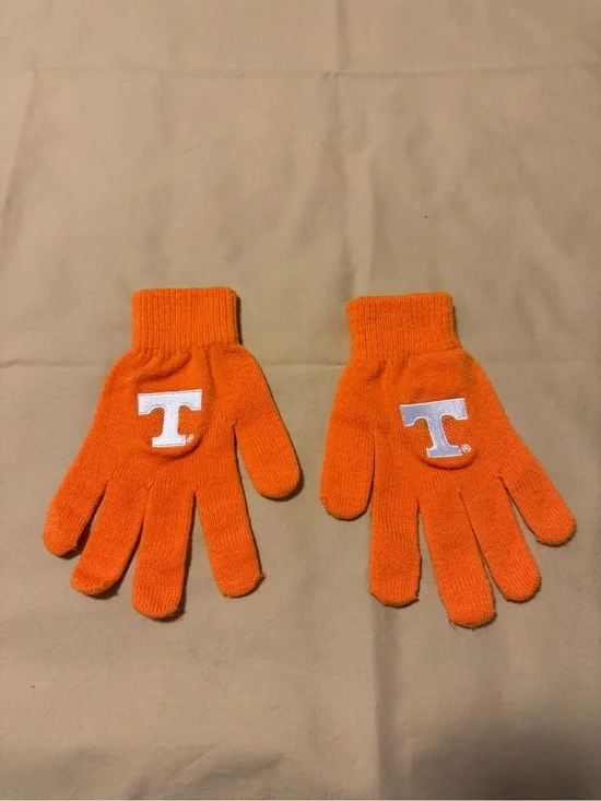Tennessee Vols adidas Kids Bright Orange Knit Gloves with White 'T' Logo