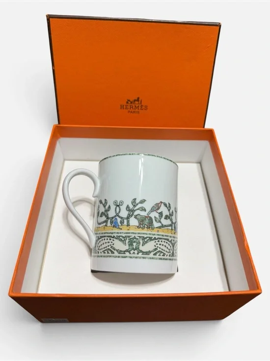 Hermes Early America Porcelain Mug Brand New