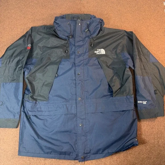 The North Face Summit Series Gore-Tex XCR Jacket Mens Navy Blue Black Shell L/XL