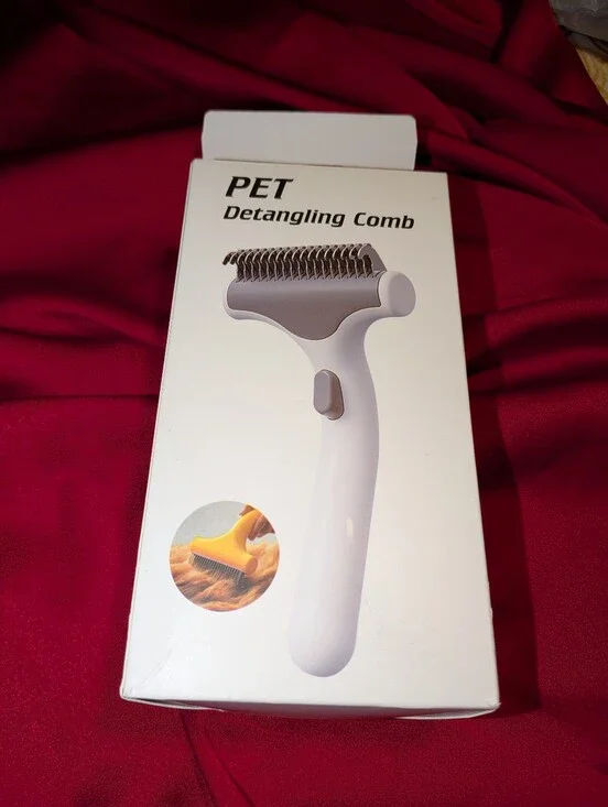 New Pet White Stainless Steel Grooming Rake for Dogs Hair