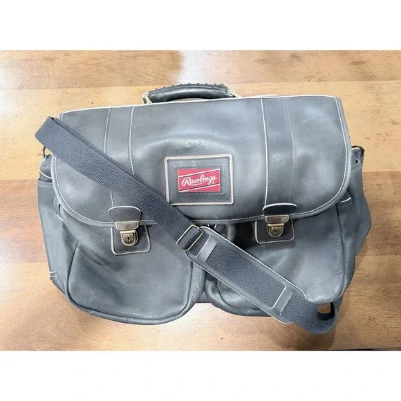 Rawlings Gian Paolo Lombardo Heart of the Hide Black Leather‎ Briefcase Bag USA