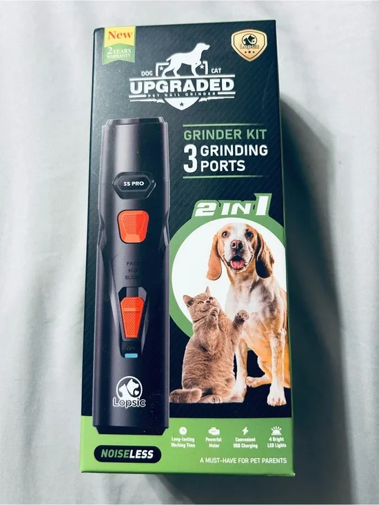 Black & Orange 2-in-1 Pet Nail Grinder Kit