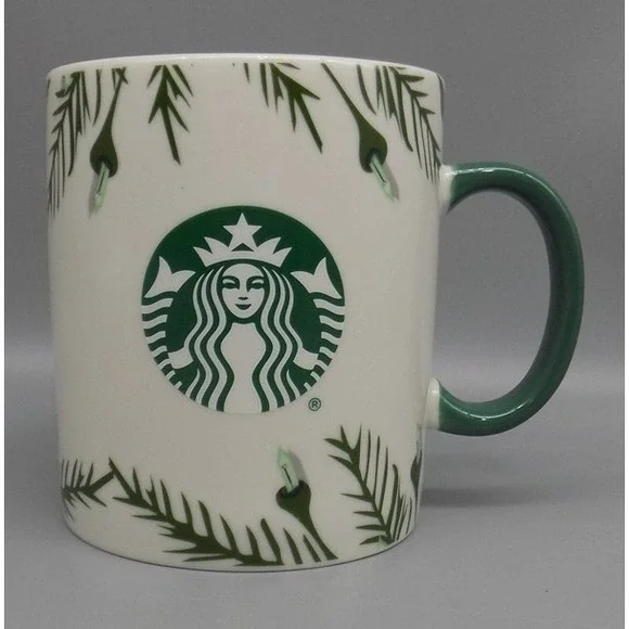 2020 Starbucks XL Christmas Mug 26 oz Pine Tree & Lights Jumbo Cup