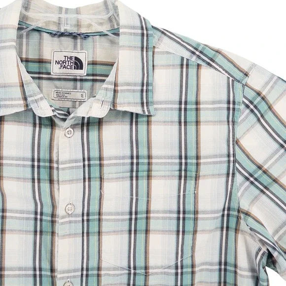 The North Face Mens XL Hammets Shirt Button Up Shirt Plaid Short Sleeve Gorpcore
