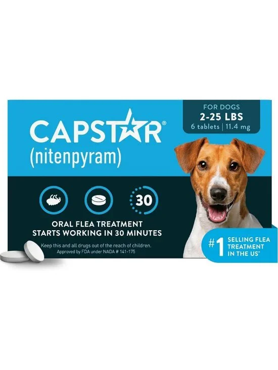 Fast-Acting Oral Flea Treatment for Dogs 2-25 Lbs, Vet-Recommended, 6 Doses