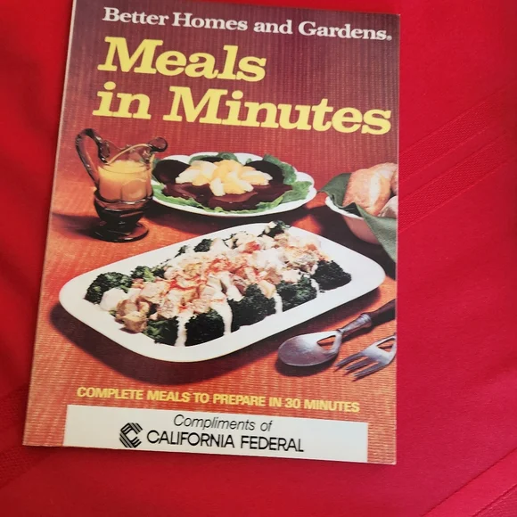 Better Homes and Gardens Meals in Minutes Cookbook - Red and Brown Cover