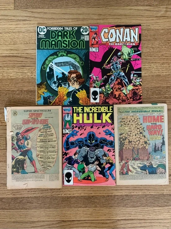 Vintage Comic Book Bundle 70s 80s Marvel DC 5 Issue Lot (Fair condition)