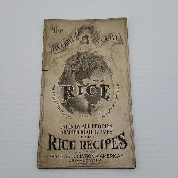 The World Food Rice Recipes Booklet Rice Association Of America Crowley LA