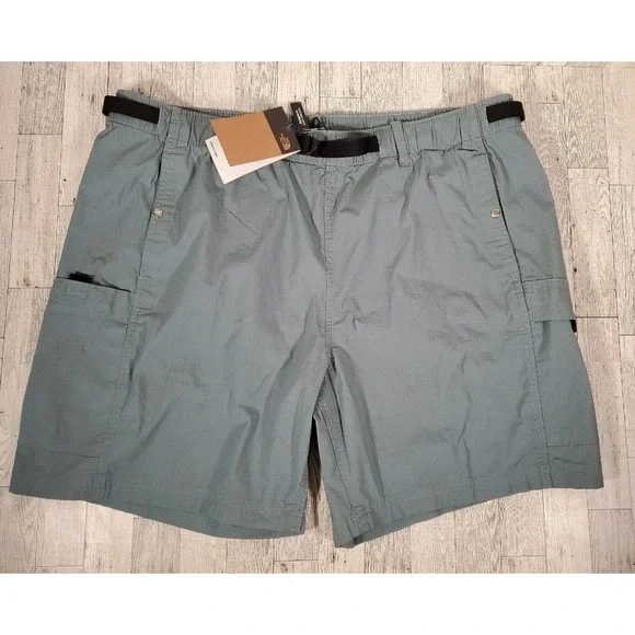 North Face Cargo Shorts Men's 2X Ripstop Belted Goblin Blue Organic Fiber NEW