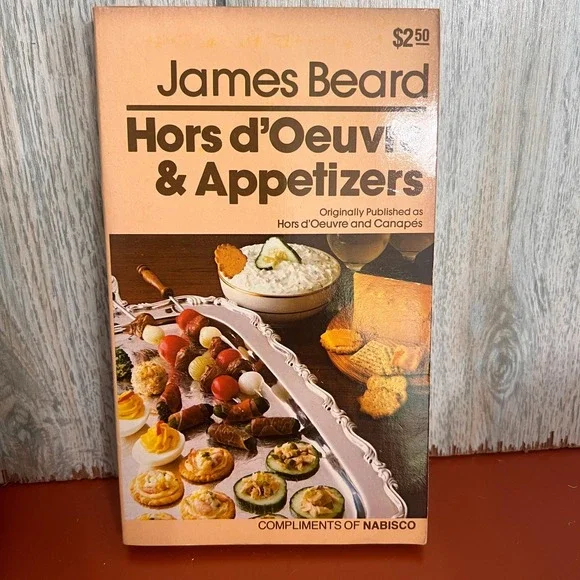 Hors d'Oeuvre and Appetizers, James Beard 1972 Paperback Vintage Cookbook‎