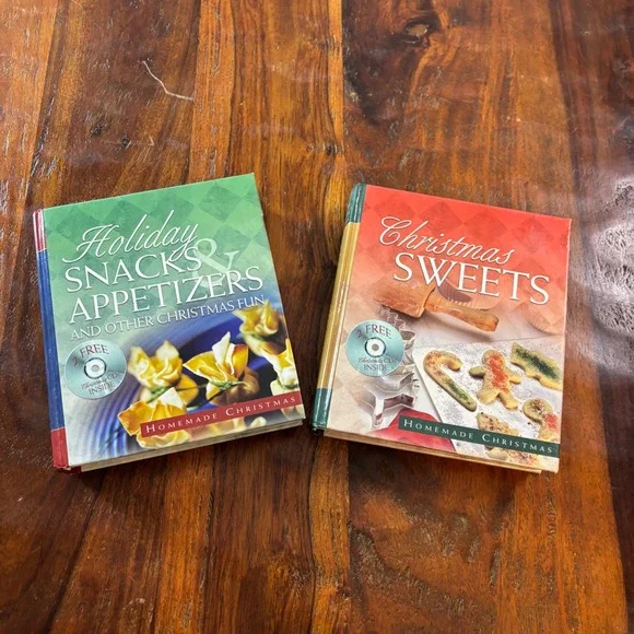 Homemade Christmas 2 Book Set Holiday‎ Snacks Sweets Recipes with 4 CDs 2003