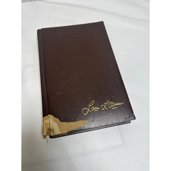 Louis L'Amour Showdown at Yellow Butte Hardcover Book Brown Faux Leather Western