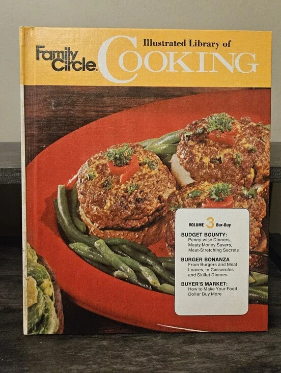 Vintage 1972 Family Circle Illustrated Library of Cooking Volume 3 Hardcover