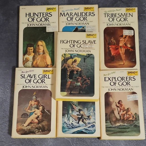Vintage Sci-Fi & Fantasy Paperback Lot of 7 John Norman GOR SAGA‎ 1971 - 1980