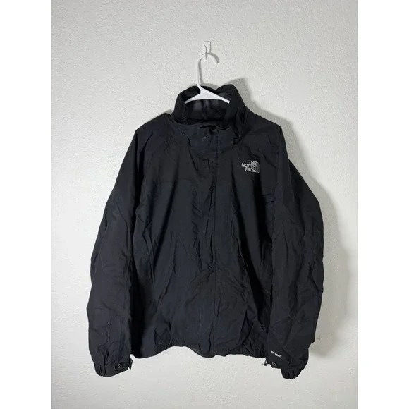 The‎ North Face Hyvent Jacket Men's Size Large Black Coat Camo Inside