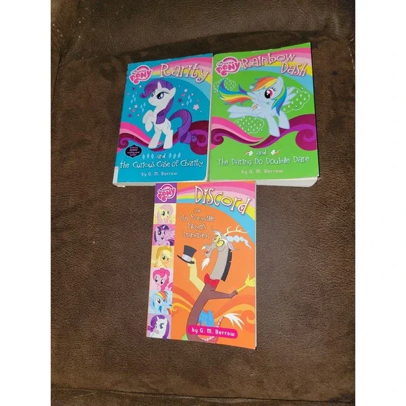 My Little‎ pony chapter books G.M. Berrow lot of 3 rainbow dash rarity discord