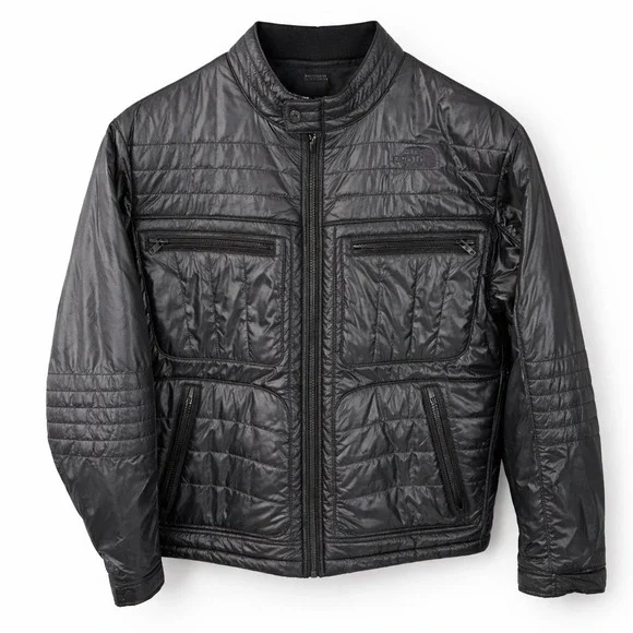 The North Face Mens XL Quilted Insulated Jacket Black‎ TB5MTNSM Moto