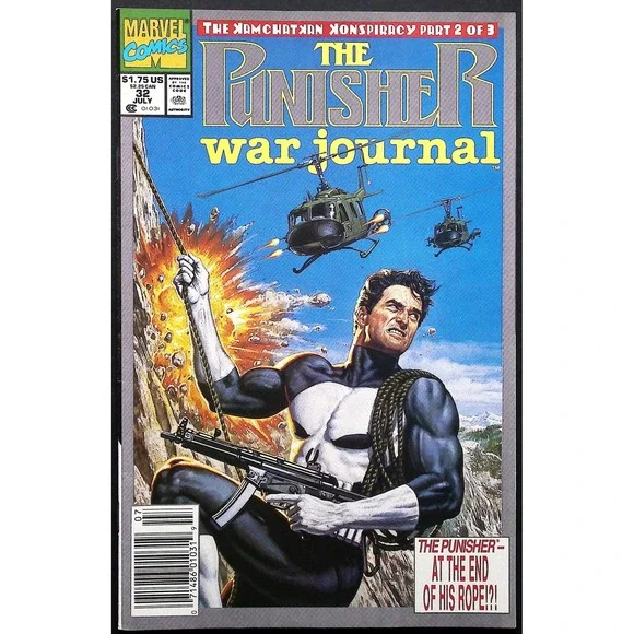Marvel Comic Book Punisher War Journal #32 Newsstand‎ Joe Jusko Cover 1991