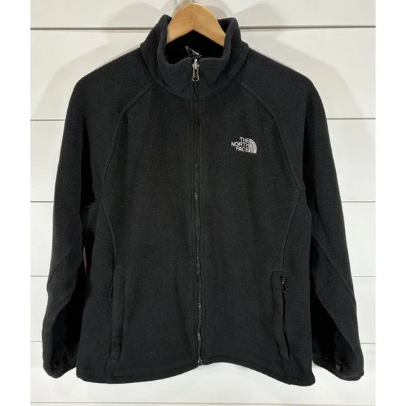 THE NORTH FACE Jacket Men's Medium M Black Low Pile Fleece Zip Winter Outdoors