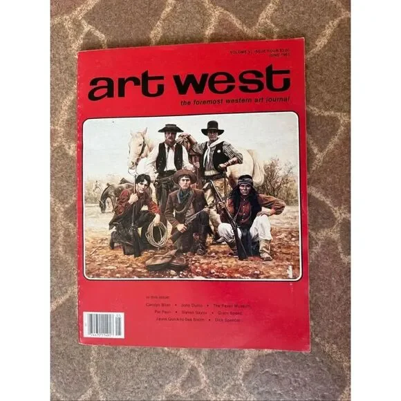 Vintage 1983 Art West Magazine Journal Western Cowboy