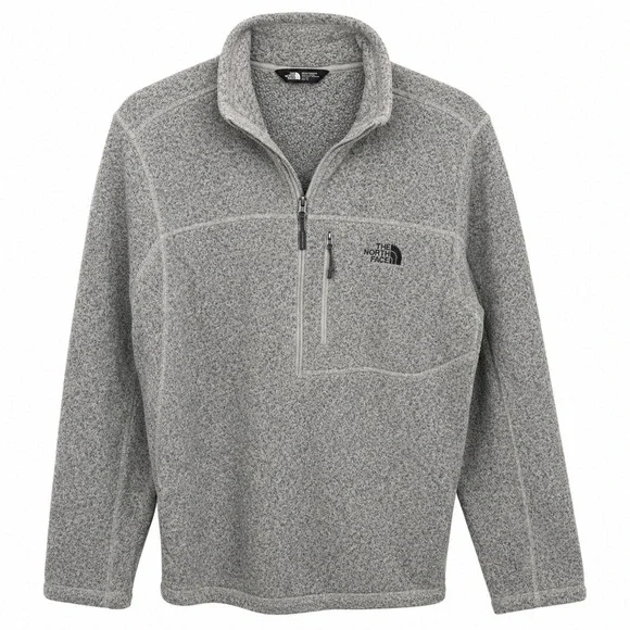 The North Face Men's XL‎ Gray Fleece 1/2 Zip Pullover Jacket Outdoor Lightweight