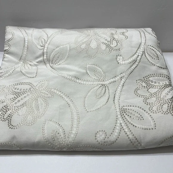 Regal Home Collections Ivory Curtain Embroidered Set Of 3 Lined 50