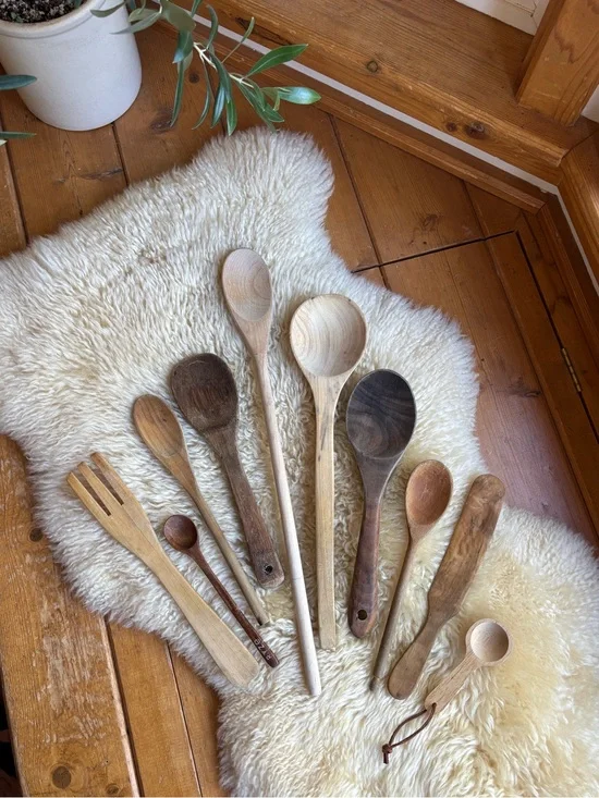 Vintage Rustic Wooden Spoons