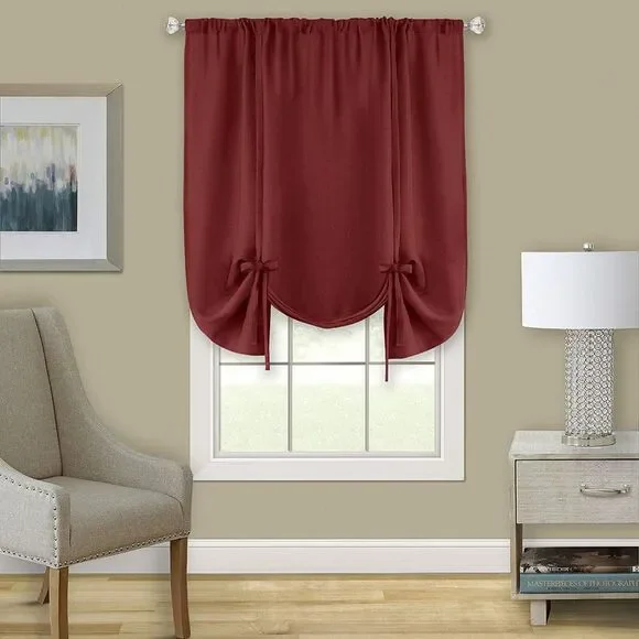 Achim Home Furnishing: Darcy Marsala Solid Contemporary Window Curtains: 58