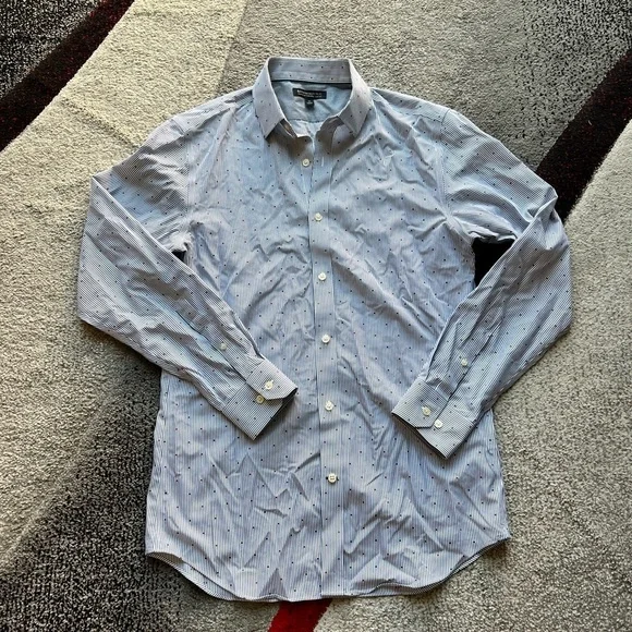 Banana Republic Non Iron Tailored Slim Fit Colorful Dot Shirt